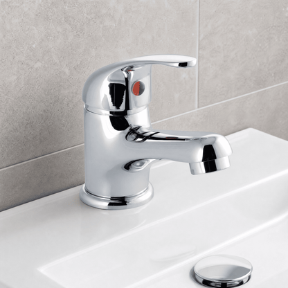 [BTTT002] Standard Single Lever Mono Basin Mixer Tap - Chrome - Silo
