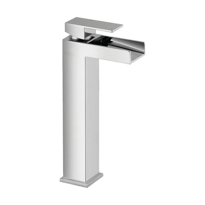 [BTTT403] Contemporary Bathroom Mono Basin Tap – Square Lever, 145 x 85mm, Chrome - Cutout