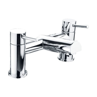 [BTTT705] Contemporary Minimalist Round Deck Mounted Bath Filler Tap - Chrome - Cutout
