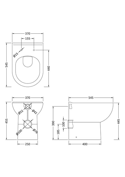Comfort Height Back to Wall Pan
