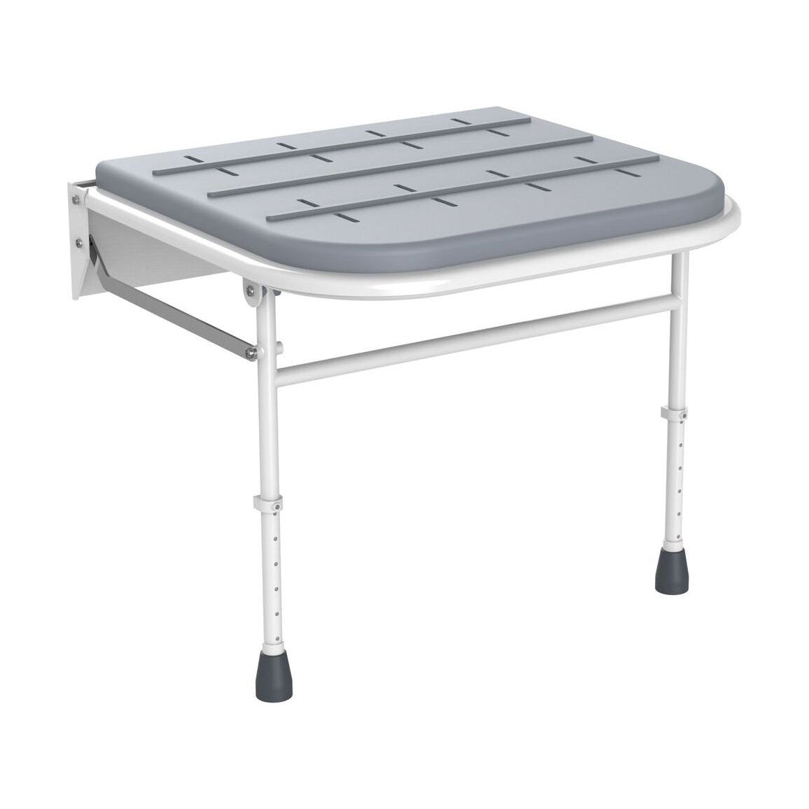 [BWA947LG] Contemporary Shower Seat with Legs – Grey - Cutout