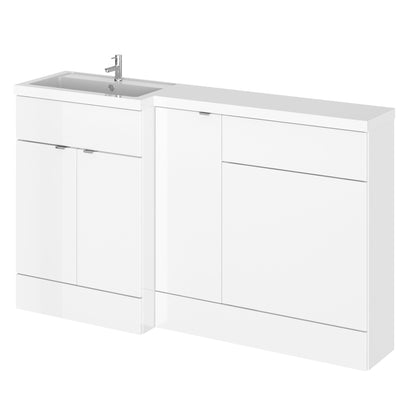 Hudson Reed Fusion 1500mm Floor Standing 2 Door Left Hand Vanity Basin & Toilet Combination With Handles