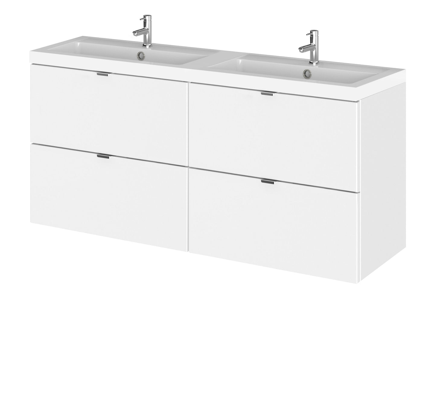Hudson Reed Fusion 1200mm Vanity Unit With Twin Polymarble Basin
