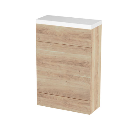 Hudson Reed Fusion 600mm Bleached Oak Floor Standing Compact WC Unit