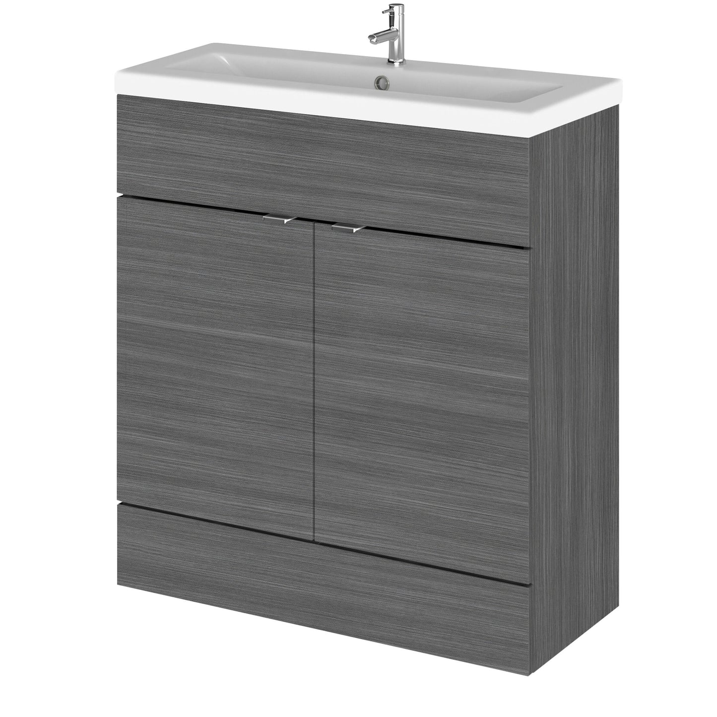Hudson Reed Fusion 800mm Floor Standing 2 Door Vanity Unit & Ceramic Basin