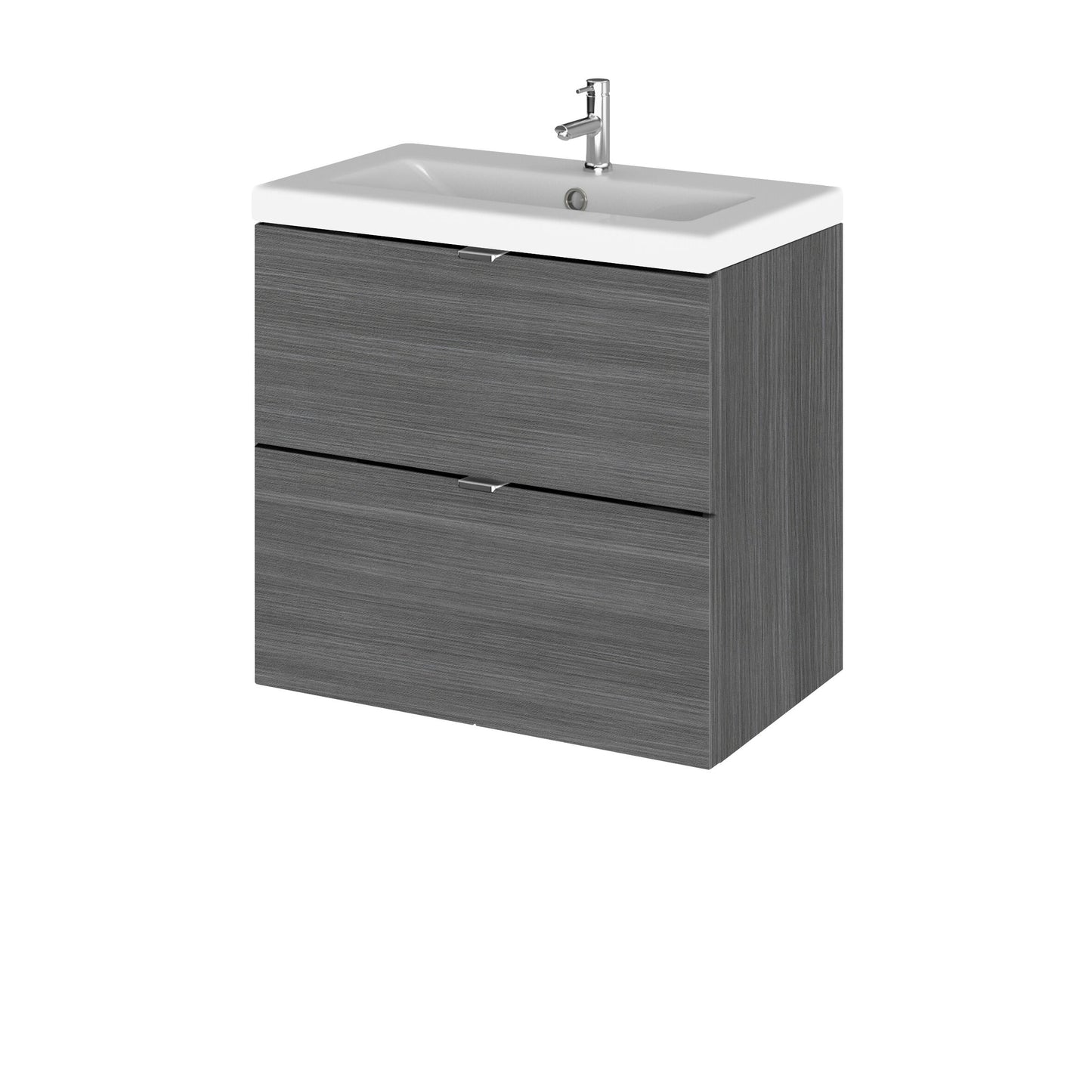 Hudson Reed Fusion 600mm Wall Hung 2 Drawer Vanity Unit & Ceramic Basin