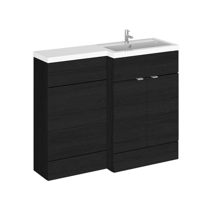 Hudson Reed Fusion 1100mm Floor Standing 2 Door Vanity Basin & Right Hand Toilet Combination