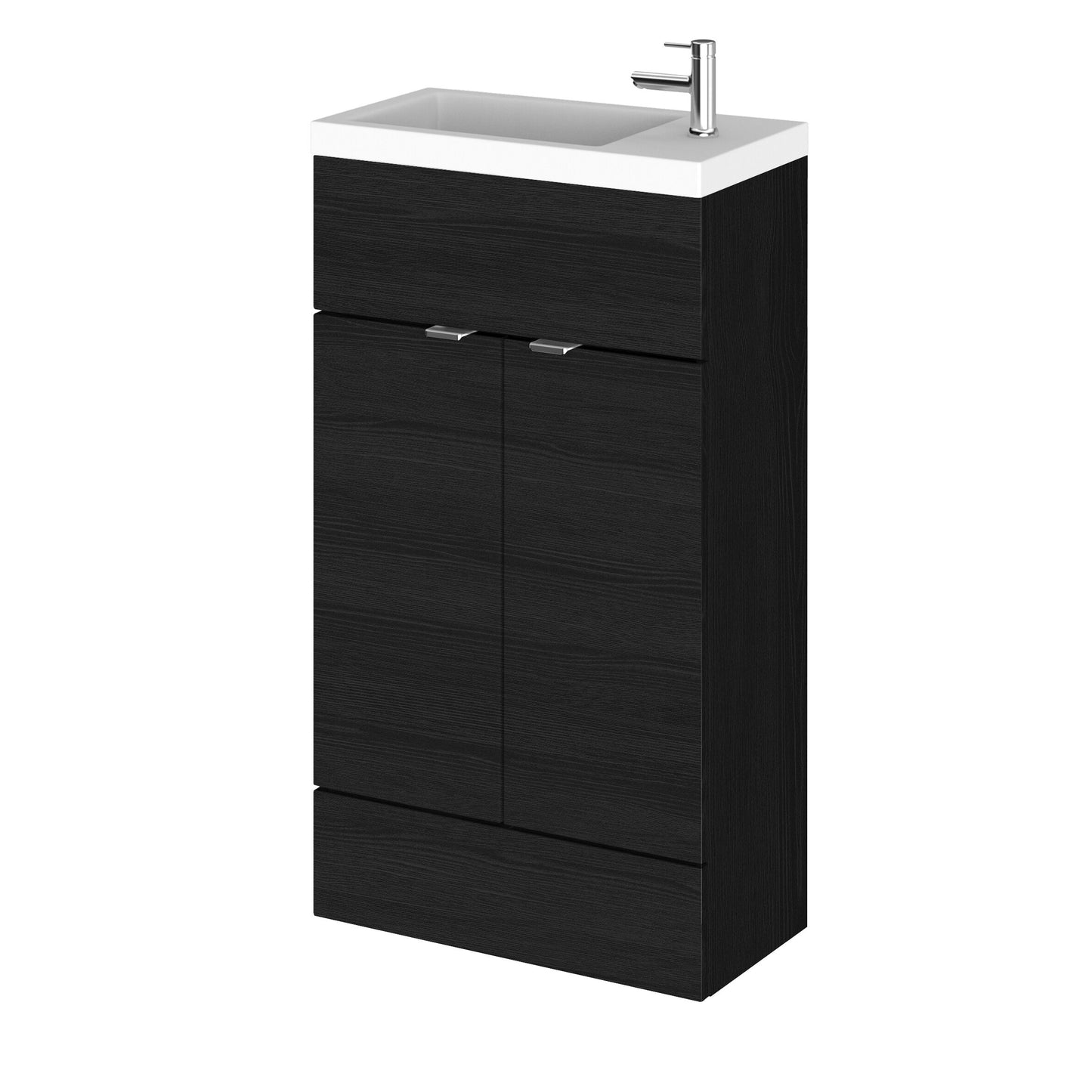 Hudson Reed Fusion Compact 500mm Floor Standing 2 Door Vanity Unit & Polymarble Basin