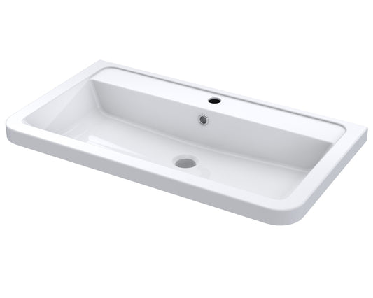 1 Tap Hole Ceramic Basin with Deep 40mm Profile 800mm
