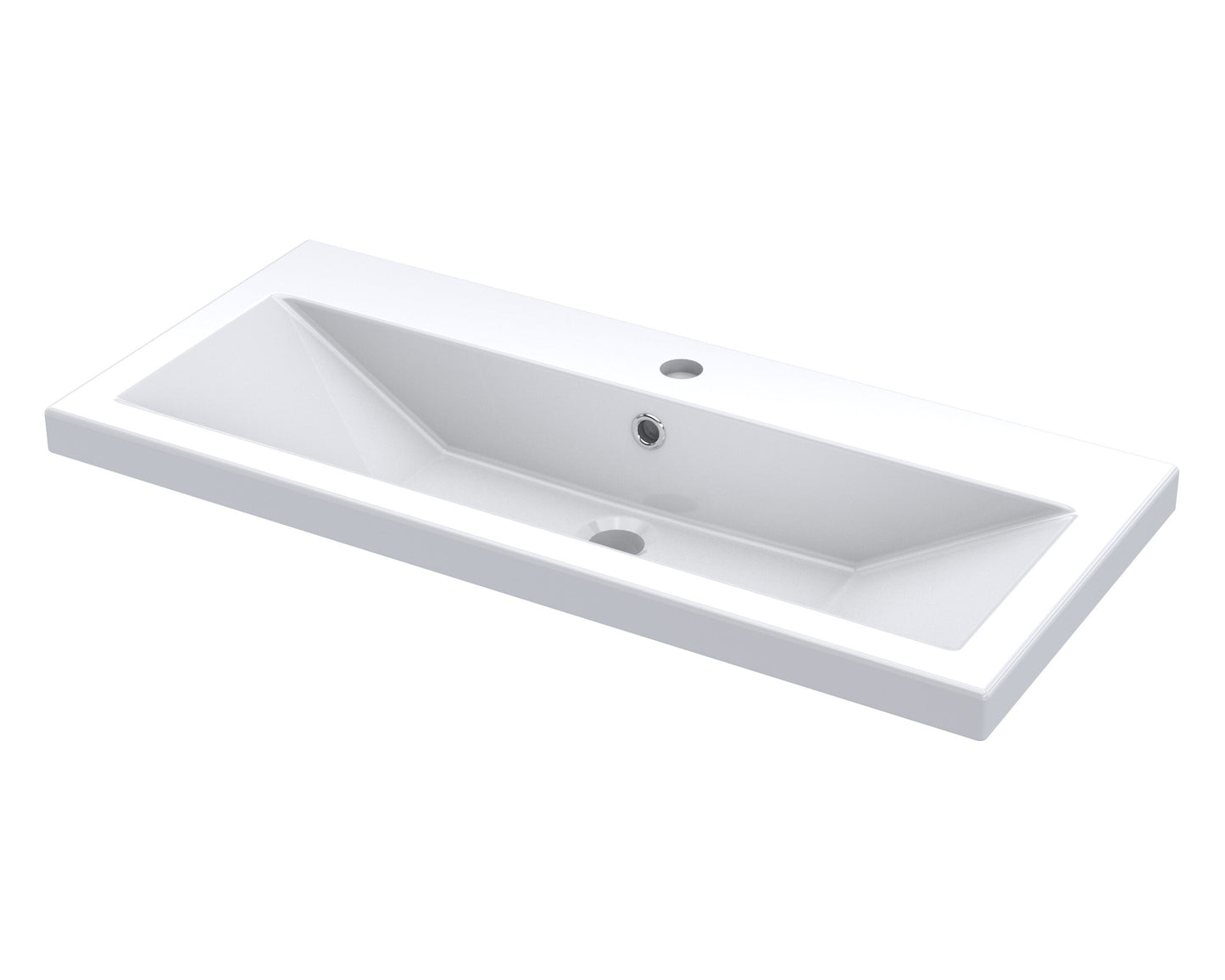 1 Tap Hole Ceramic Basin with Deep 40mm Profile 800mm