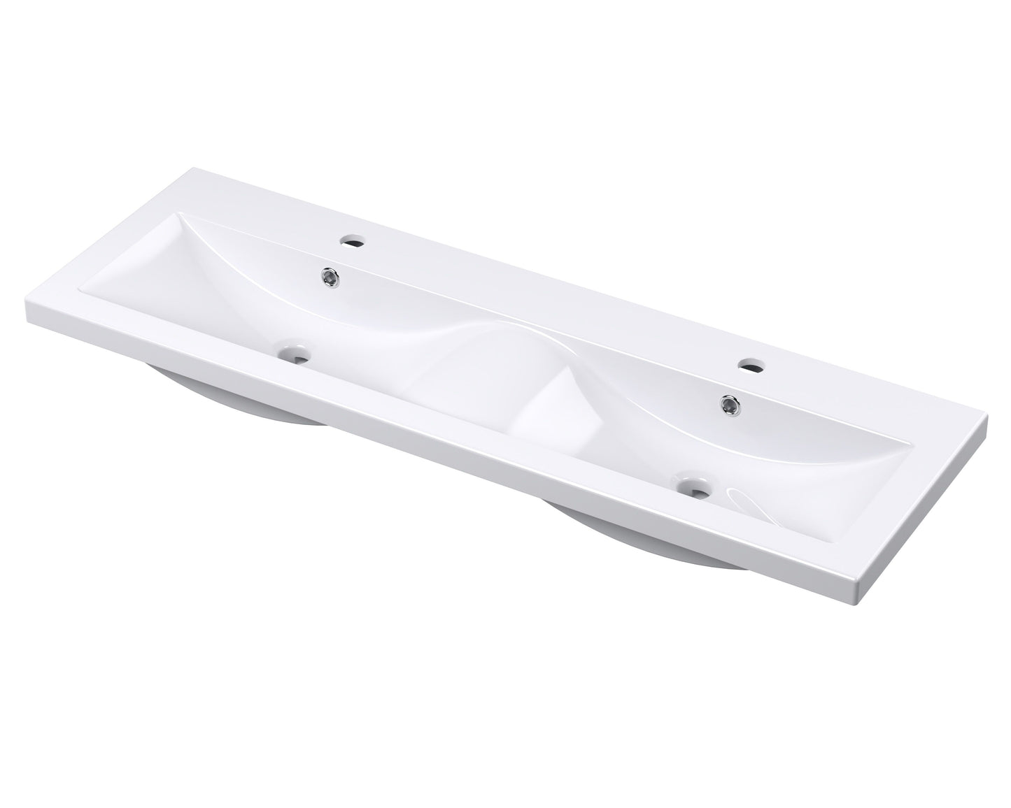 1200mm Double Ceramic Mid-Edge Basin