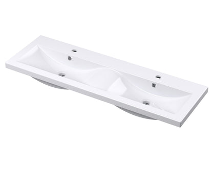 1200mm Double Ceramic Mid-Edge Basin