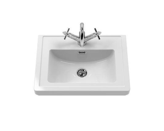 Components Fireclay Classic Basin 1 Tap Hole, 500mm