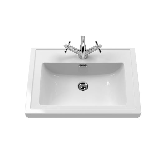 Components Fireclay Classic Basin 1 Tap Hole, 600mm