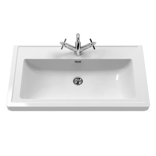 Components Fireclay Classic Basin 1 Tap Hole, 800mm