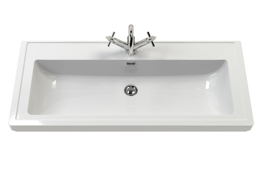 1000mm Classic Fireclay Basin - 1 Tap Hole
