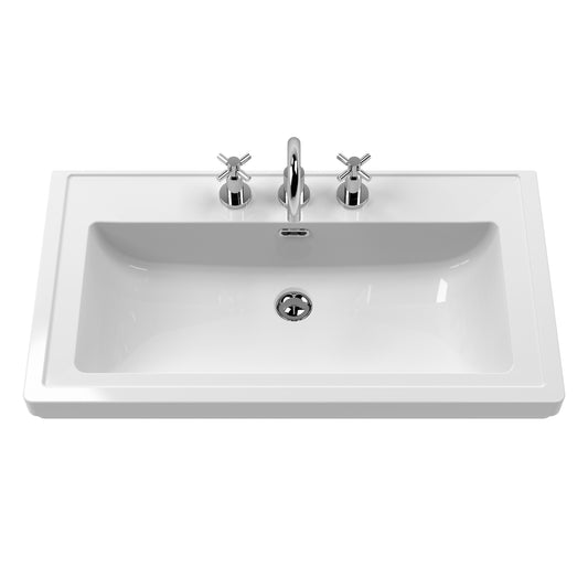 Components Fireclay Classic Basin 3 Tap Hole, 800mm