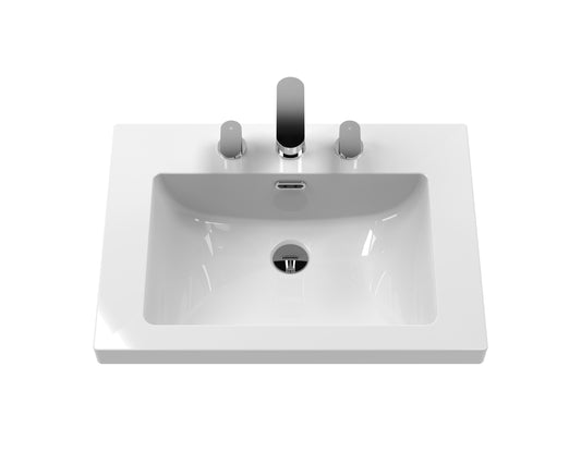 3 Tap Hole Minimalist Basin - 600 x 460