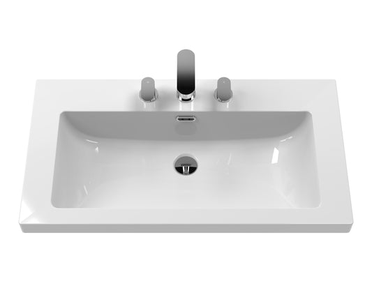 3 Tap Hole Minimalist Basin - 800 x 460