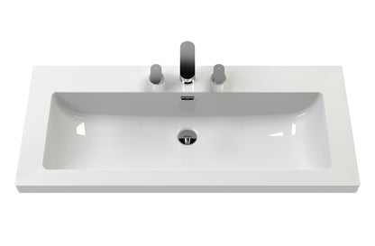 3 Tap Hole Minimalist Basin - 1000 x 460