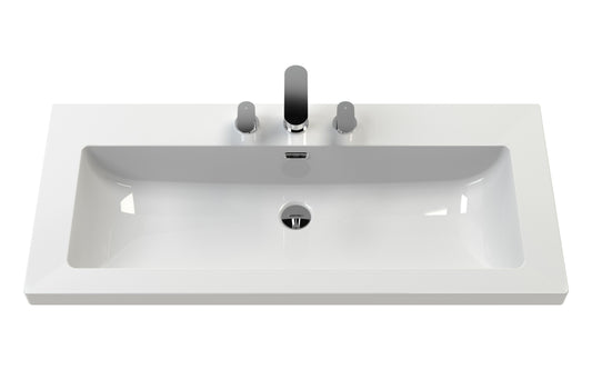 3 Tap Hole Minimalist Basin - 1000 x 460