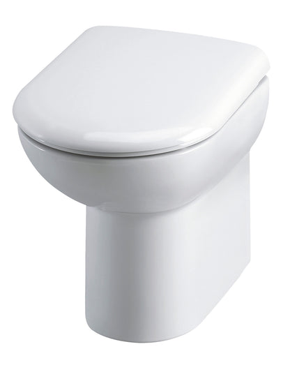 Hudson Reed Back To Wall Comfort Height Round Toilet Pan With Soft Close Seat