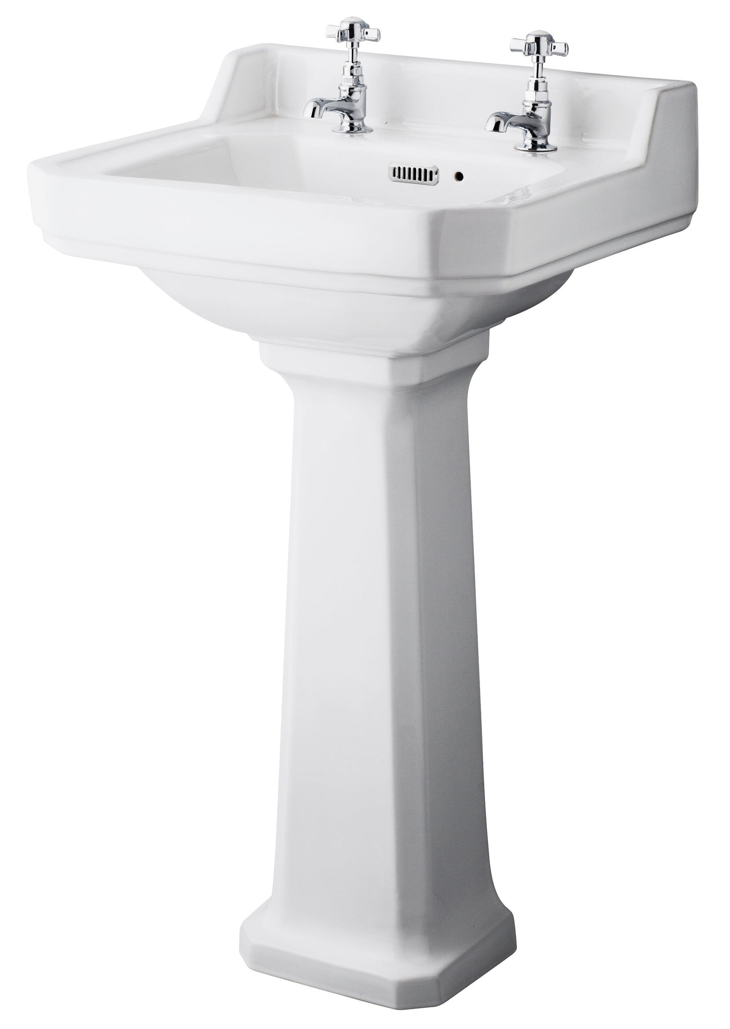 Richmond 500mm 2 Tap Hole Basin & Comfort Height Pedestal