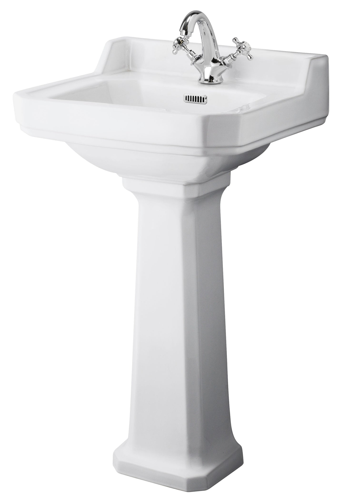 Hudson Reed Richmond 500mm Comfort Height 1 Tap Hole Pedestal Basin