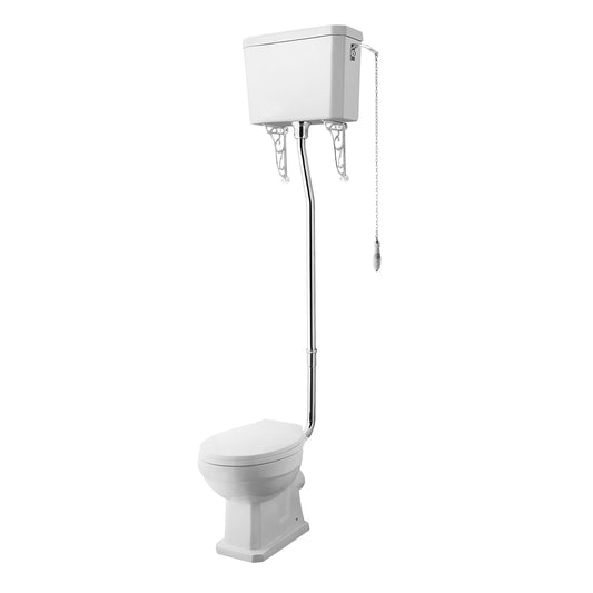 Nuie Traditional High Level Pan, Cistern & Flush Pipe Kit