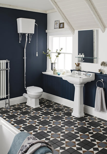 Nuie Traditional High Level Pan, Cistern & Flush Pipe Kit