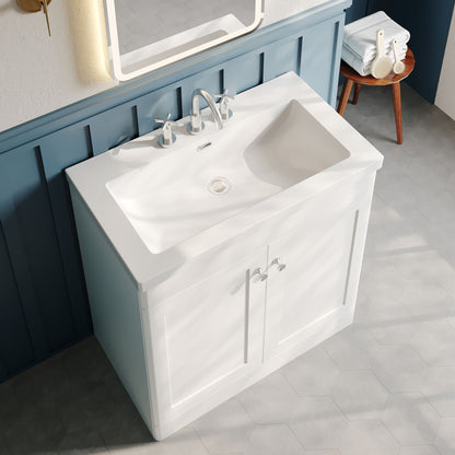 Classique 800mm Floor Standing 2-Door Vanity with Basin - 3 Tap Hole