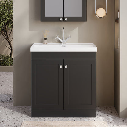 Classique 800mm Floor Standing 2-Door Vanity with Basin - 1 Tap Hole