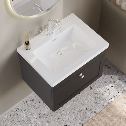 Classique 600mm Wall Hung 1-Drawer Vanity with Basin - 1 Tap Hole