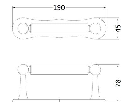 BC Sanitan Victrion Nickel Dog Bone Toilet Roll Holder with Back Plate