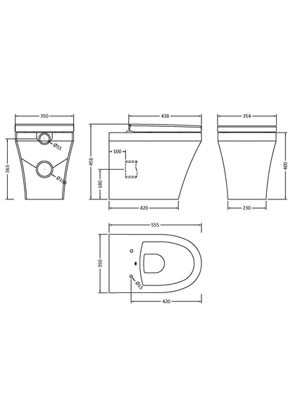 Round Btw Pan & Soft Close Seat