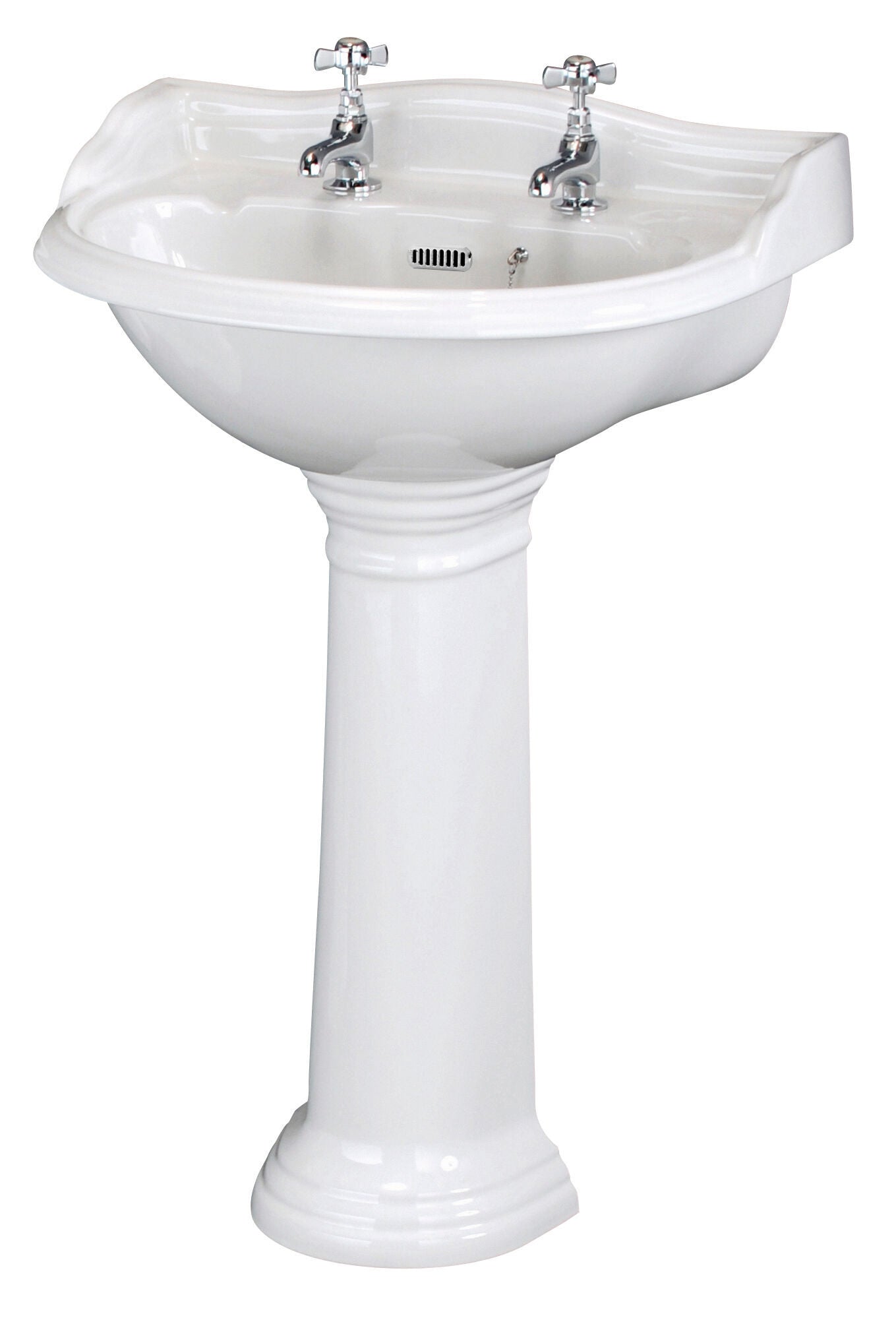 Hudson Reed Chancery 500mm 2 Tap Hole Basin & Pedestal