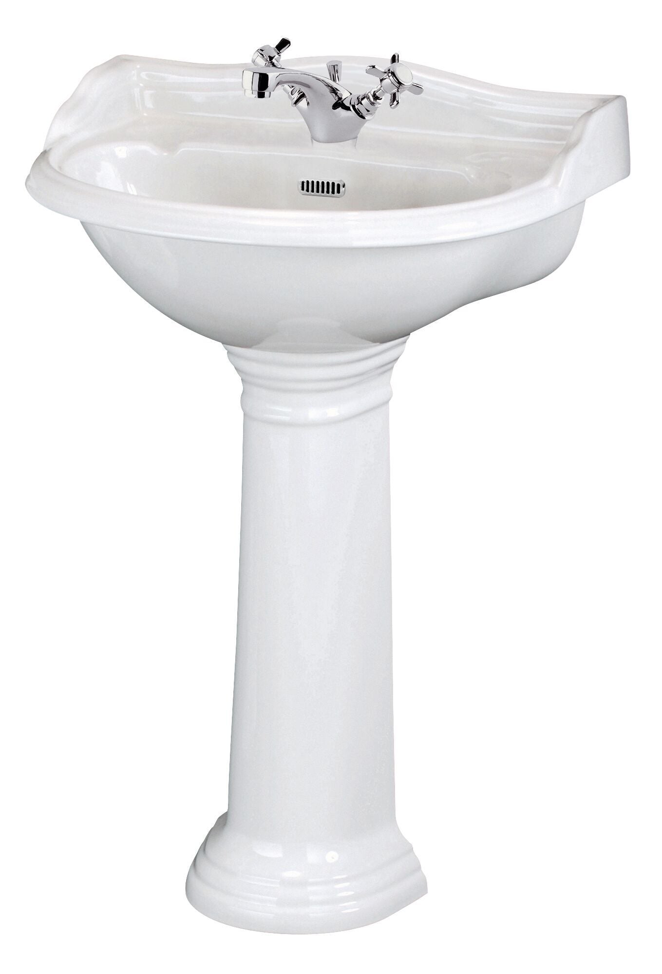 Chancery 500mm Basin & Pedestal 1 Tap Hole