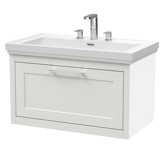 Crestfield 800mm Wall Hung 1-Drawer Unit & Classic Basin 3TH