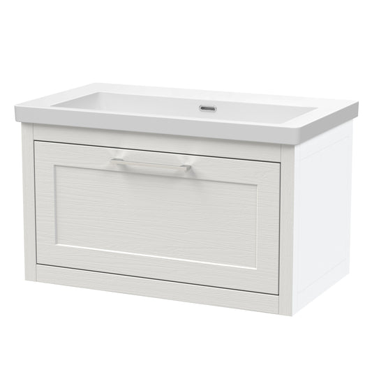 Crestfield 800mm Wall Hung 1-Drawer Unit & Contemporary Basin 0TH