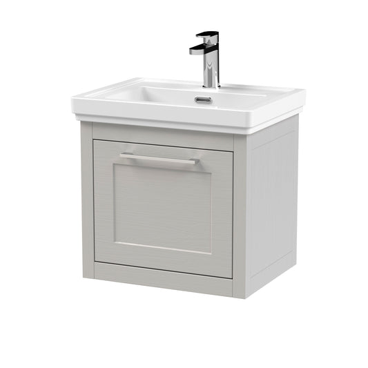 Crestfield 500mm Wall Hung 1-Drawer Unit & Classic Basin 1TH