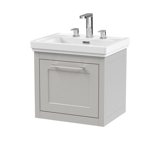 Crestfield 500mm Wall Hung 1-Drawer Unit & Classic Basin 3TH