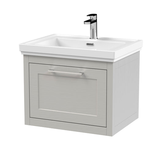 BC Designs Crestfield 600mm Wall Hung 1-Drawer Vanity Unit With Basin