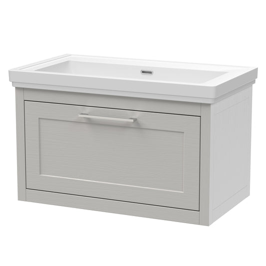 BC Designs Crestfield 800mm Wall Hung 1-Drawer Vanity Unit Including Basin