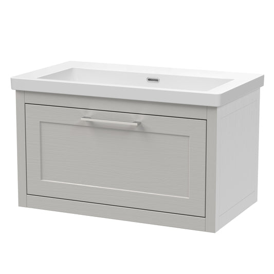 BC Designs Crestfield 800mm Earl's Grey Wall Hung Vanity Unit With Basin