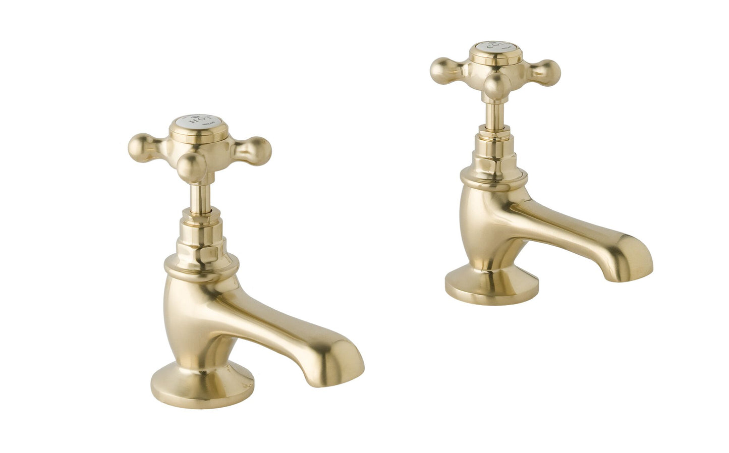 Victrion  Deck Mounted Crosshead Basin Pillar Taps