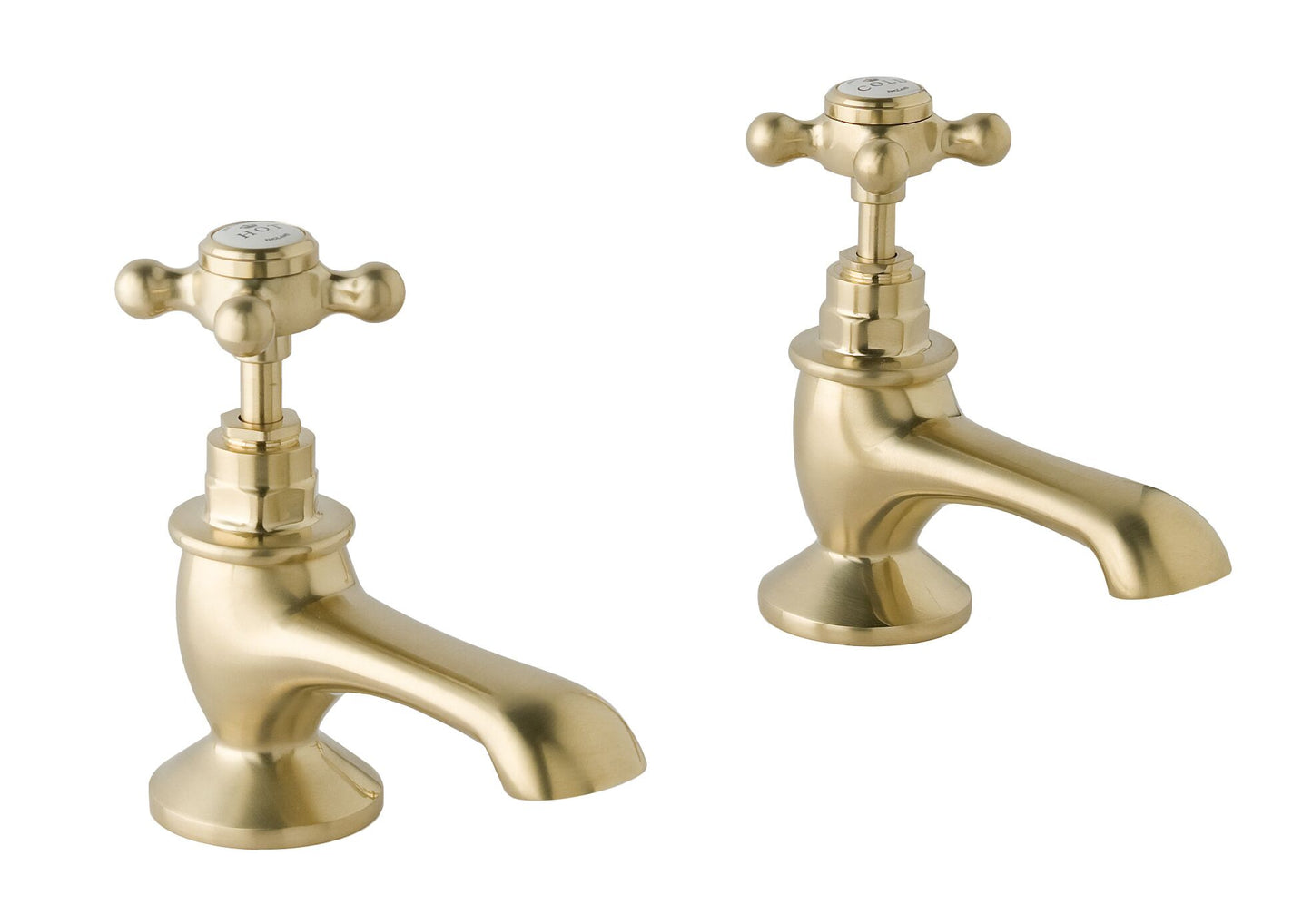 Victrion  Deck Mounted Crosshead Bath Pillar Taps