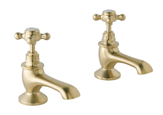 Victrion  Deck Mounted Crosshead Bath Pillar Taps