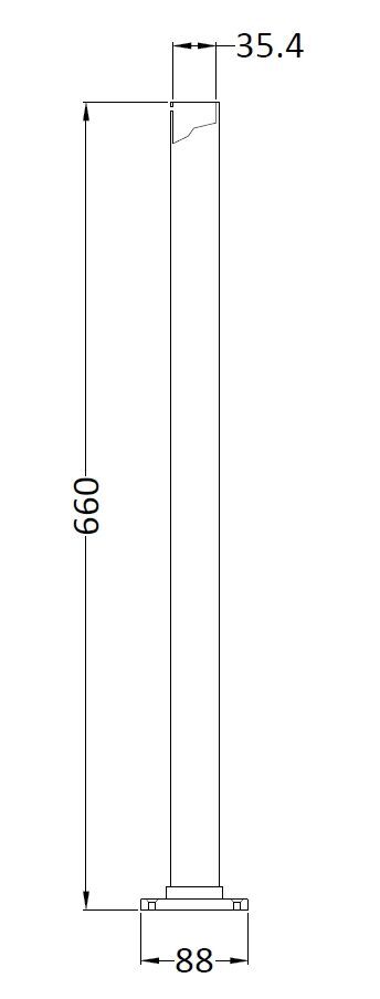 BC Sanitan 660mm Traditional Chrome Freestanding Bath Legs