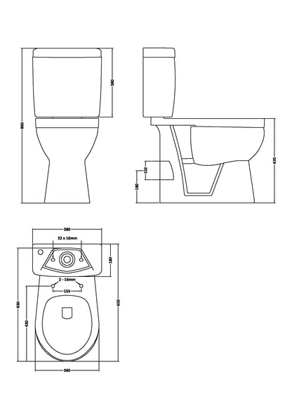 Accessible Comfort Height Pan & Cistern