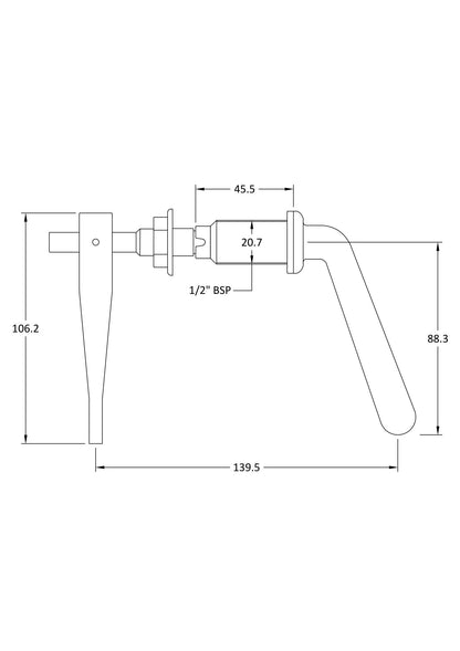 Nuie Chrome Metal Universal Lever